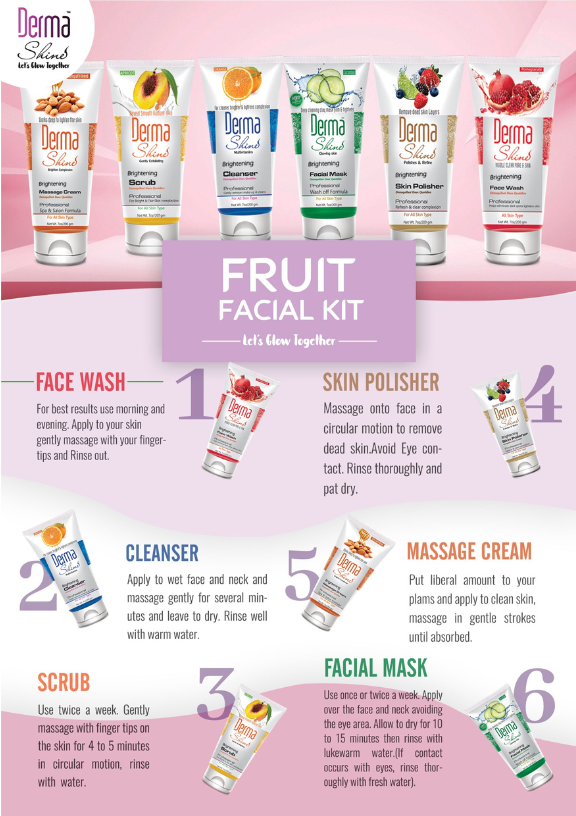 Derma Shine - Fruit Facial Kit, 6-Pack - 200g Best Price in Pakistan