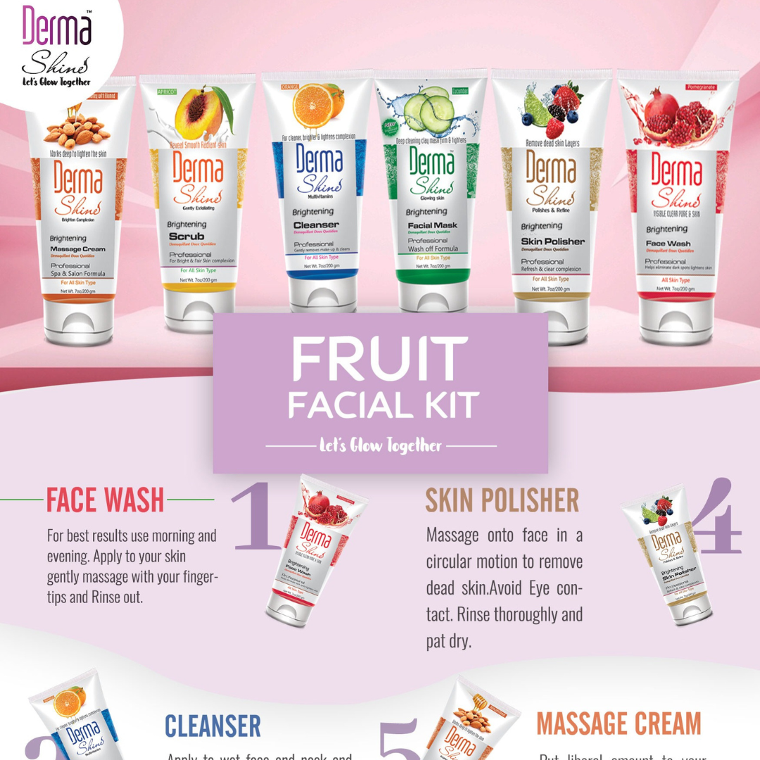 Derma Shine - Fruit Facial Kit, 6-Pack - 200g Best Price in Pakistan