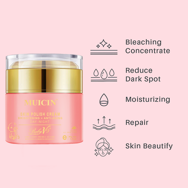 MUICIN - Baby V9 Jar Lazy Girl’s Skin Polish Cream - 50g Best Price in Pakistan