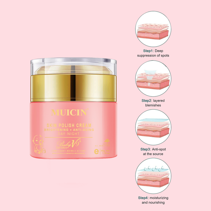 MUICIN - Baby V9 Jar Lazy Girl’s Skin Polish Cream - 50g Best Price in Pakistan