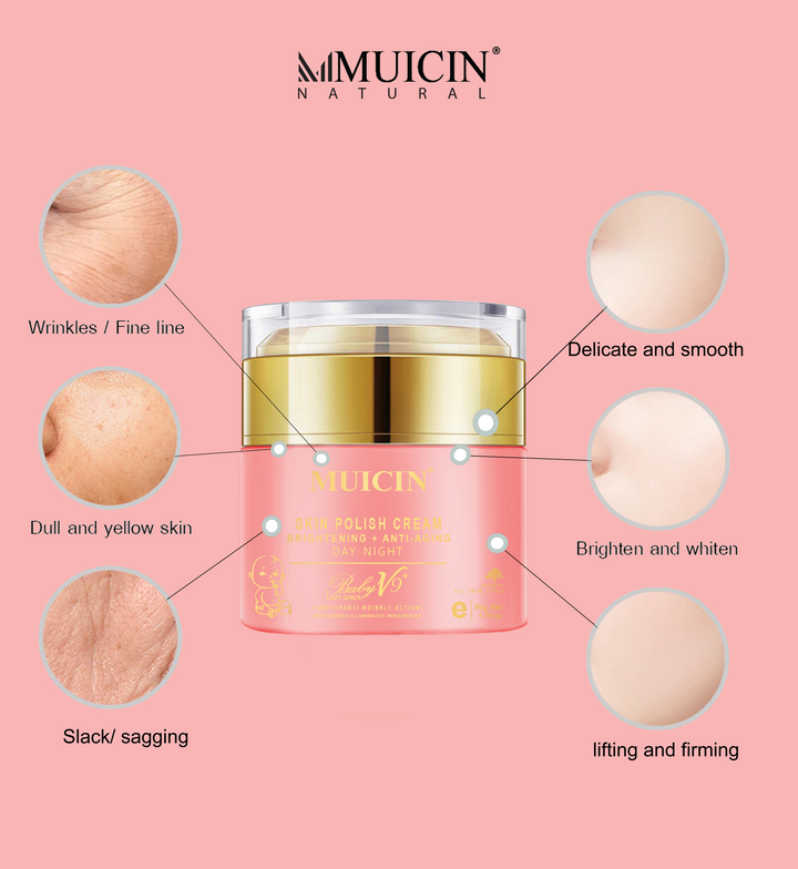 MUICIN - Baby V9 Jar Lazy Girl’s Skin Polish Cream - 50g Best Price in Pakistan