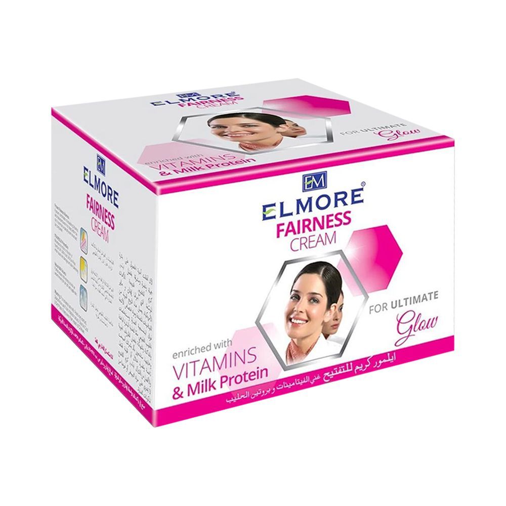 Elmore - Ultimate Glow Fairness Cream Jar With Vitamins & Milk Protein - 50ml Best Price in Pakistan