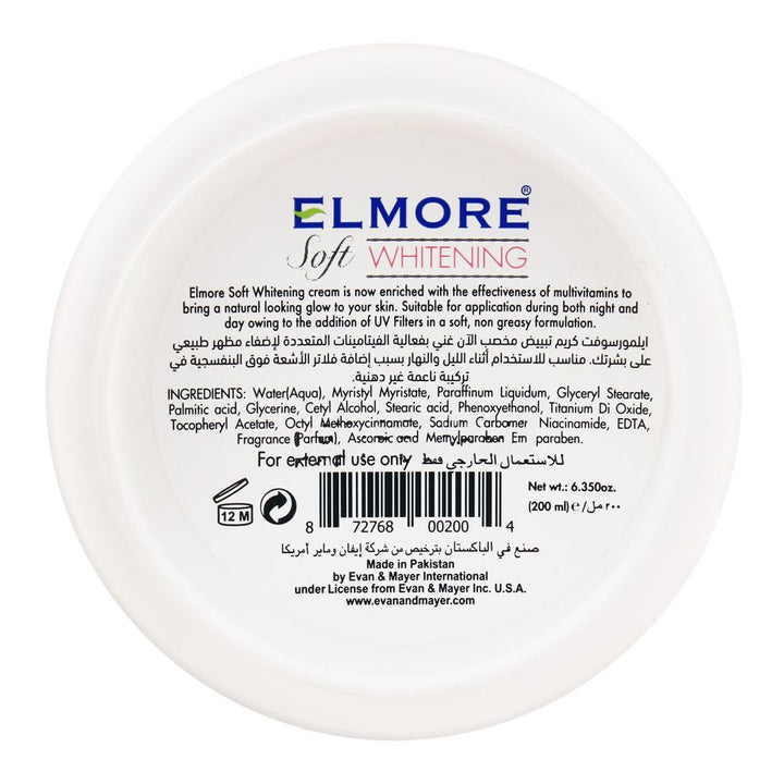 Elmore - Soft Whitening Moisturizing Cream - 200ml Best Price in Pakistan