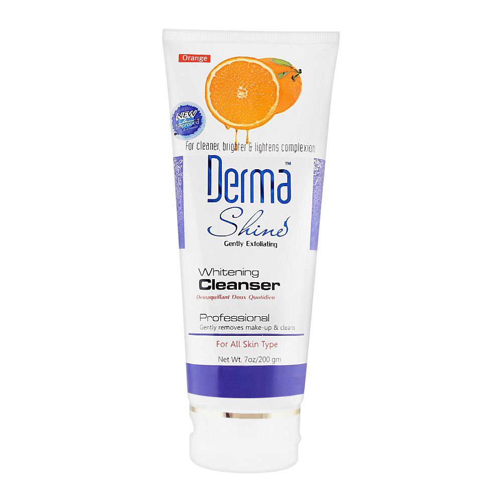 Derma Shine - Gently Exfoliating Orange Whitening Cleanser - 200g Best Price in Pakistan