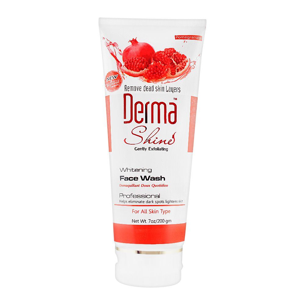 Derma Shine - Gently Exfoliating Pomegranate Whitening Face Wash - 200g Best Price in Pakistan