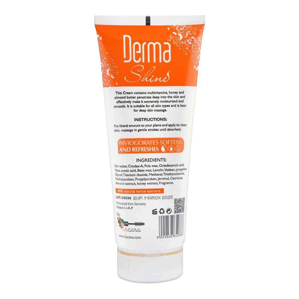 Derma Shine - Gently Exfoliating Honey With Almond Whitening Massage Cream - 200g Best Price in Pakistan