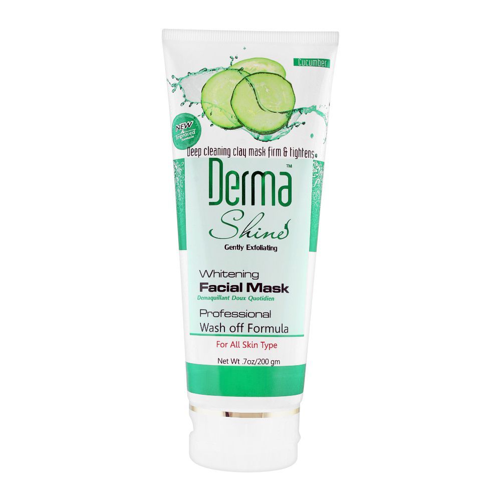 Derma Shine - Gently Exfoliating Cucumber Whitening Facial Mask - 200g Best Price in Pakistan