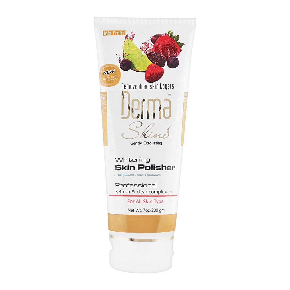 Derma Shine - Gently Exfoliating Mix Fruits Whitening Skin Polisher - 200g Best Price in Pakistan