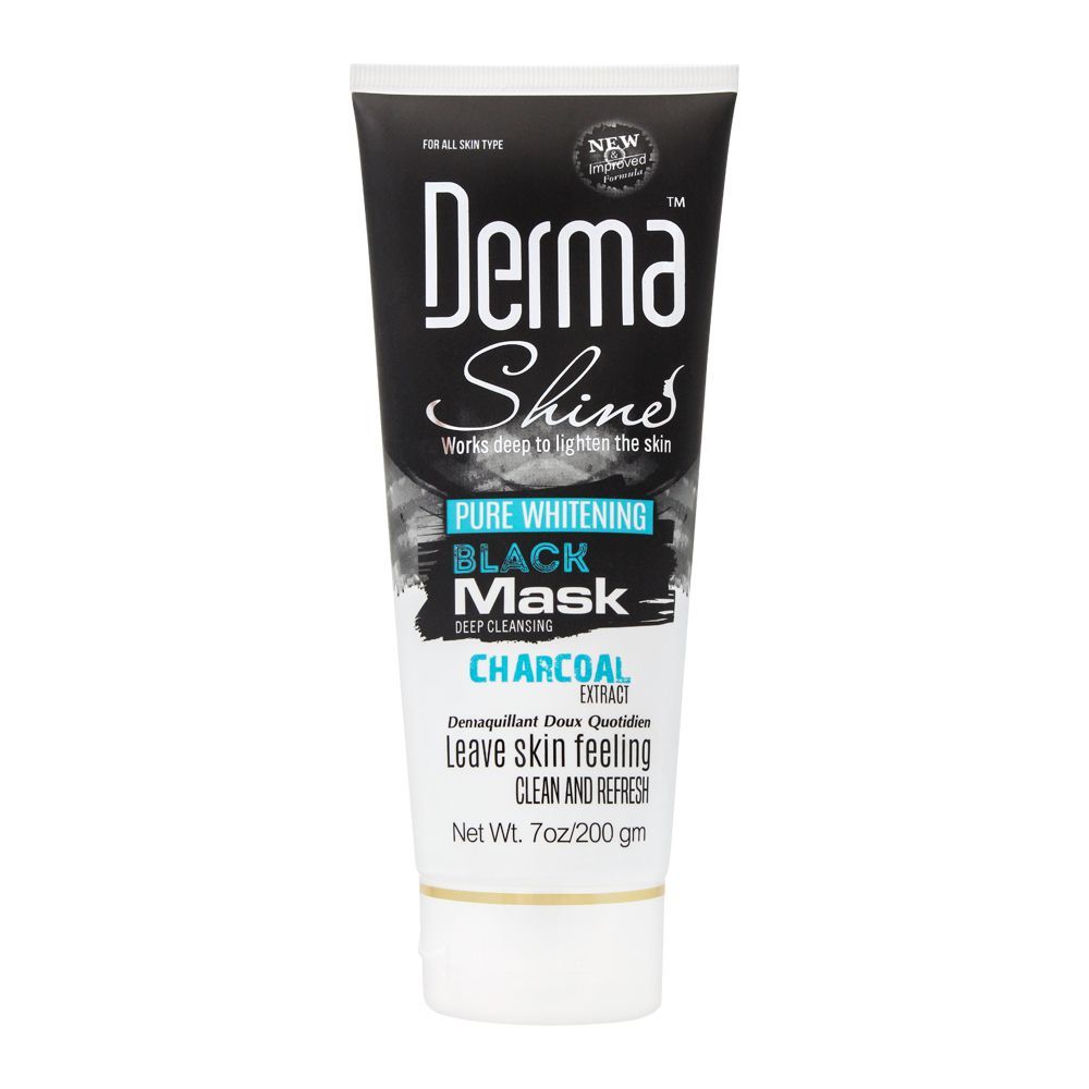 Derma Shine - Pure Whitening Charcoal Extract Black Face Mask - 200g Best Price in Pakistan