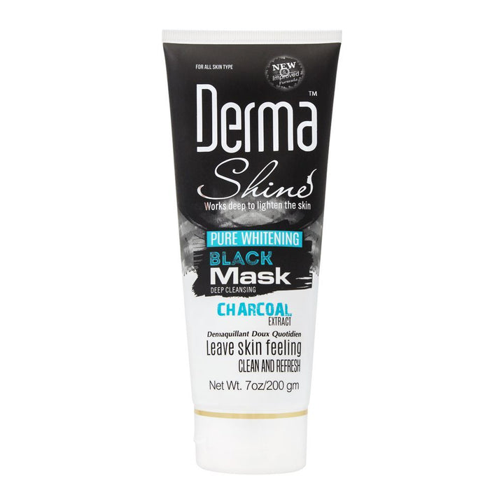 Derma Shine - Pure Whitening Charcoal Extract Black Face Mask - 200g Best Price in Pakistan