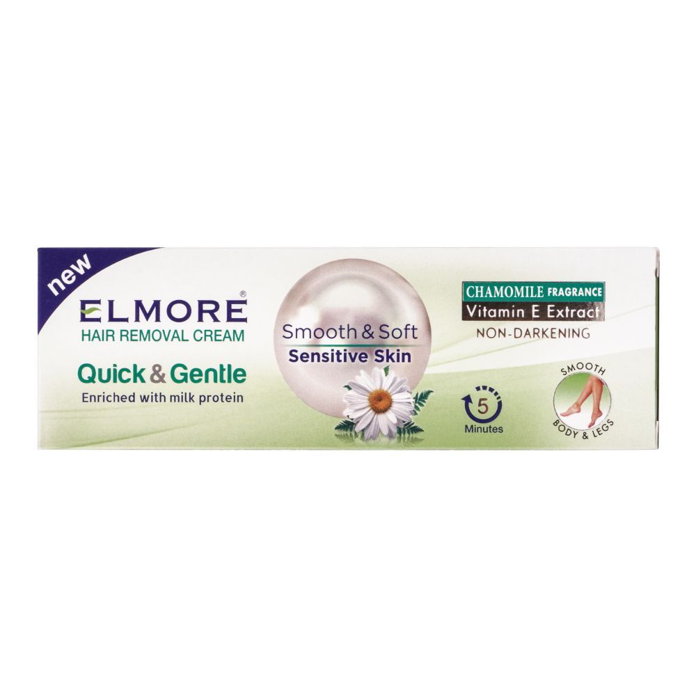 Elmore - Quick & Gentle Soft & Smooth Chamomile Fragrance Sensitve Skin Hair Removal Cream - 100g Best Price in Pakistan