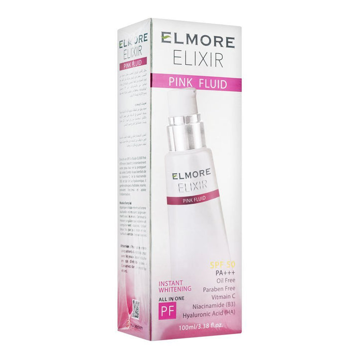 Elmore - Elixir 5-In-1 Instant Whitening Pink Fluid SPF 50 - 100ml Best Price in Pakistan