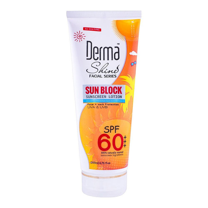 Derma Shine - Sun Block SPF60 Sunscreen Lotion - 200ml Best Price in Pakistan