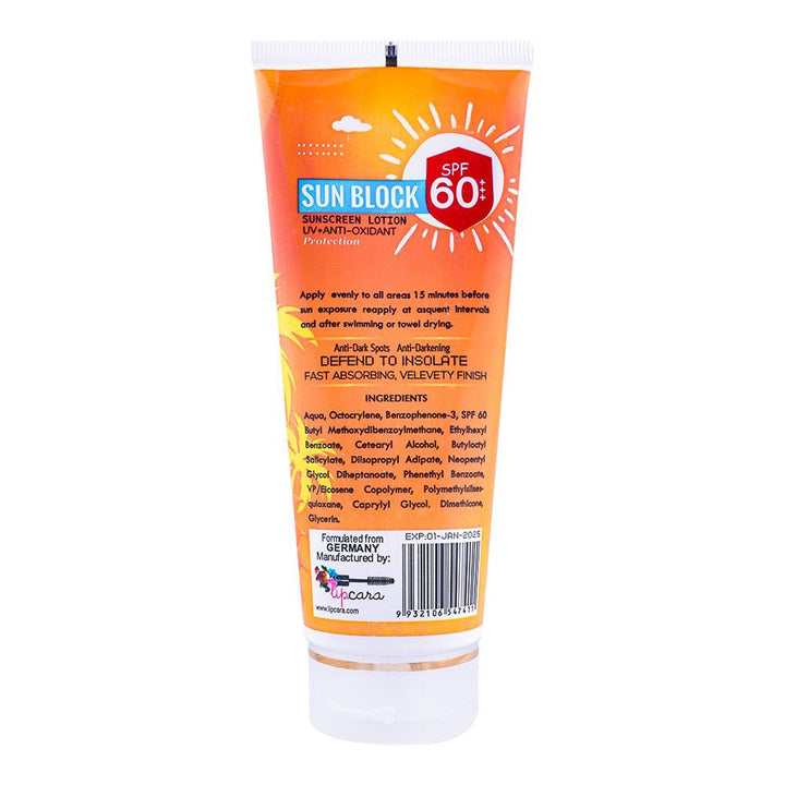 Derma Shine - Sun Block SPF60 Sunscreen Lotion - 200ml Best Price in Pakistan