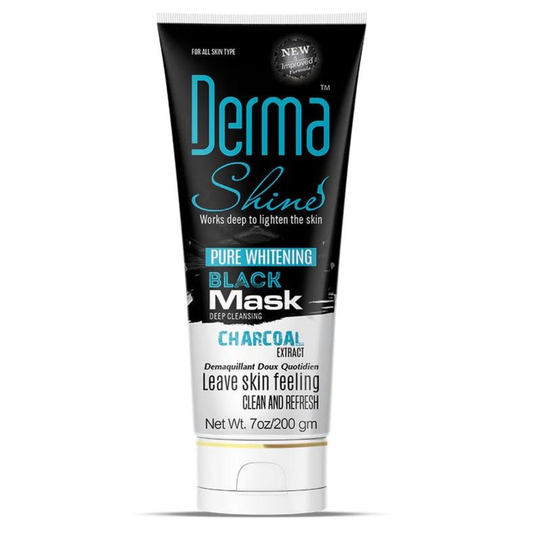 Derma Shine - Pure Whitening Charcoal Extract Black Face Mask - 200g Best Price in Pakistan