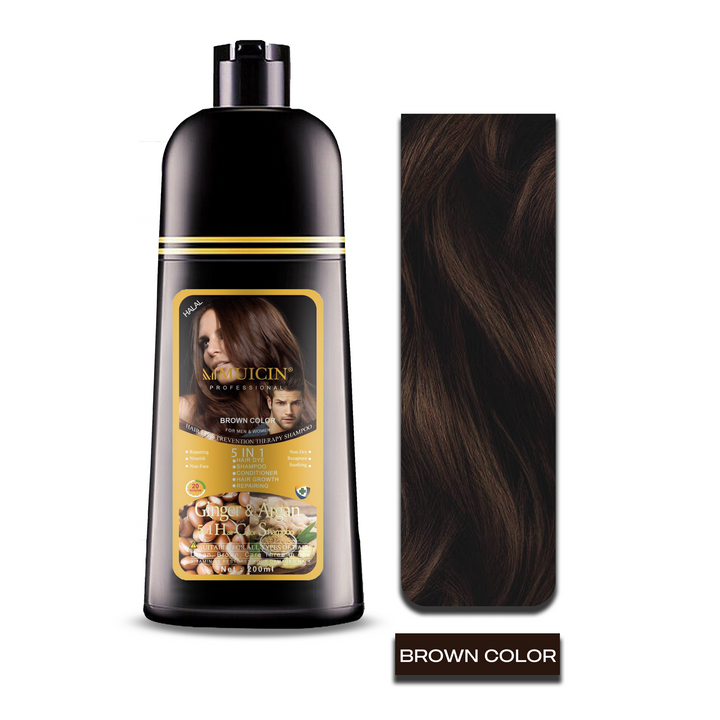 MUICIN - 5 in 1 Hair Color Shampoo With Ginger & Argan Oil Best Price in Pakistan