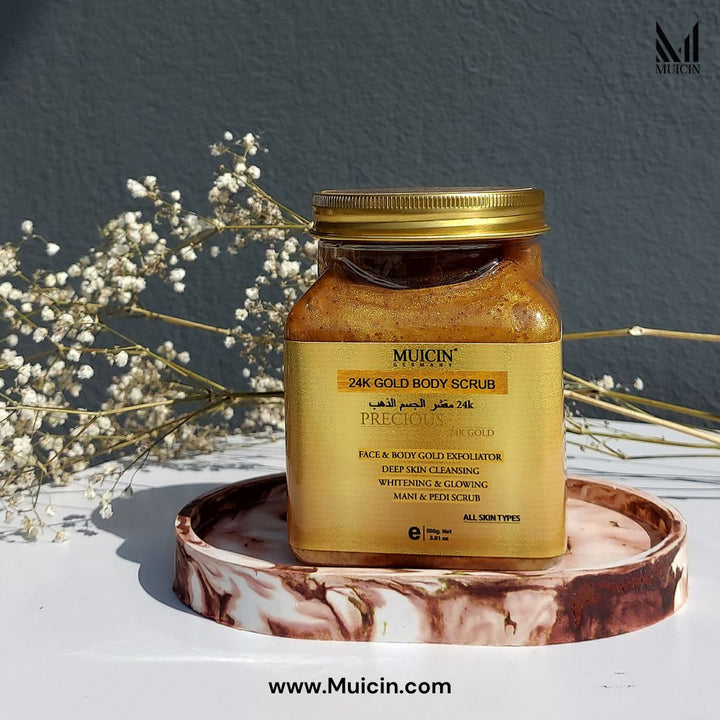 MUICIN - 24k Gold Exfoliating Face & Body Scrub - 500g Best Price in Pakistan