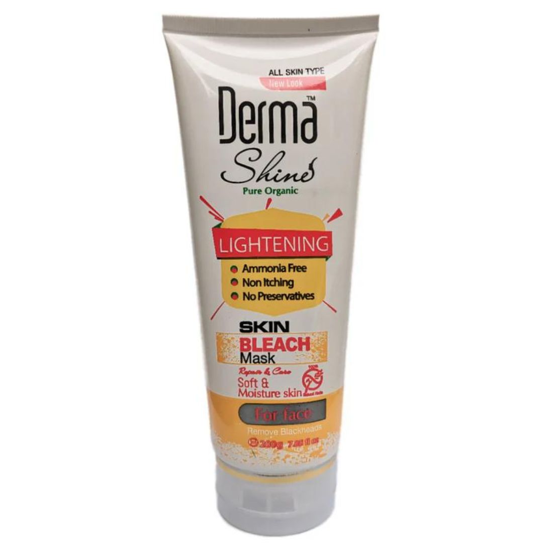 Derma Shine - Pure Organic Face Lightening Bleach Mask - 200g Best Price in Pakistan