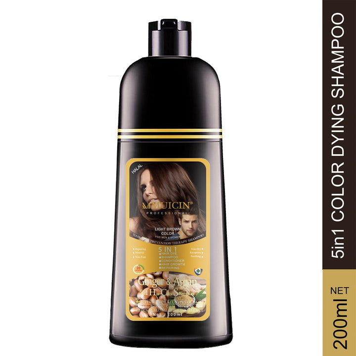 MUICIN - 5 in 1 Hair Color Shampoo With Ginger & Argan Oil Best Price in Pakistan