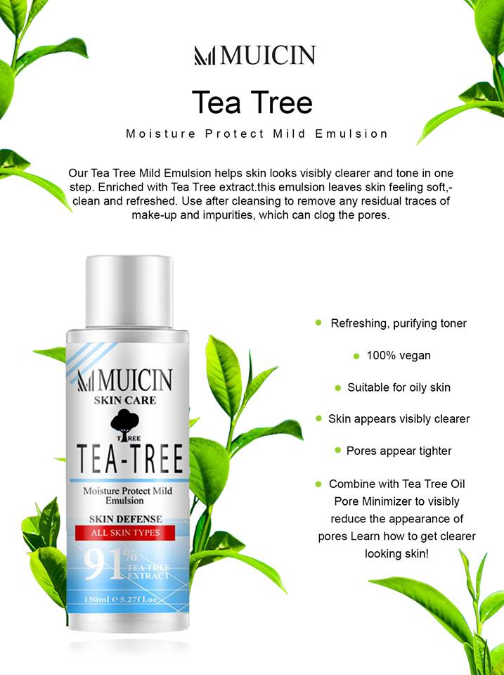 MUICIN - Tea Tree Moisture Protect Mild Emulsion - 150ml Best Price in Pakistan