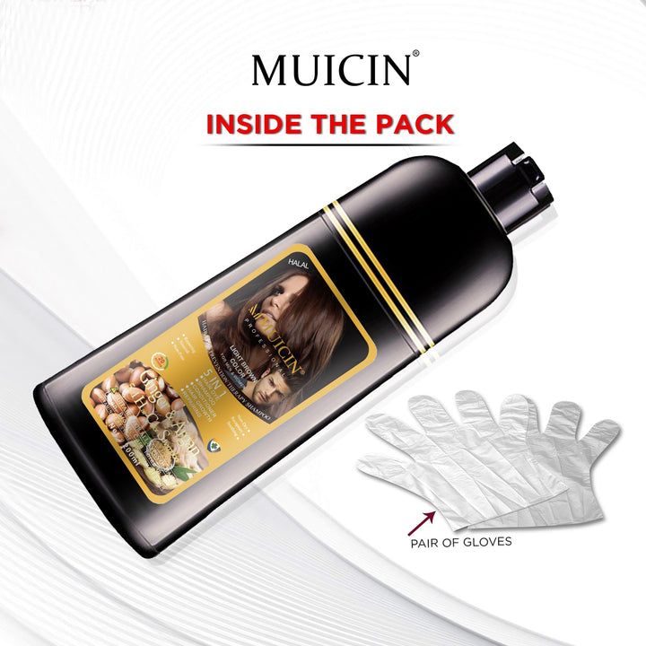 MUICIN - 5 in 1 Hair Color Shampoo With Ginger & Argan Oil Best Price in Pakistan