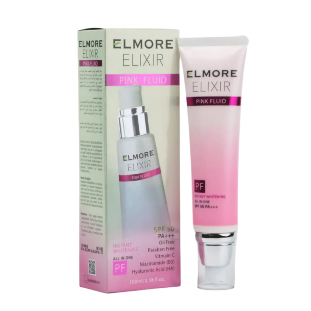 Elmore - Elixir 5-In-1 Instant Whitening Pink Fluid SPF 50 - 100ml Best Price in Pakistan