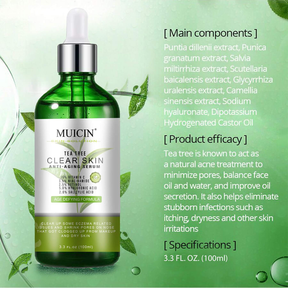 MUICIN - Tea Tree Anti Aging Clear Skin Face Serum - 100ml Best Price in Pakistan