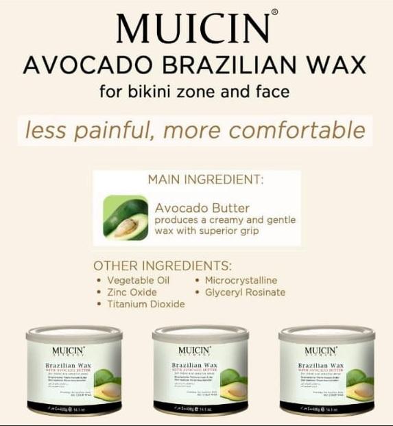 MUICIN - Avocado Hair Removal Brazilian Wax Jar - 400 g Best Price in Pakistan