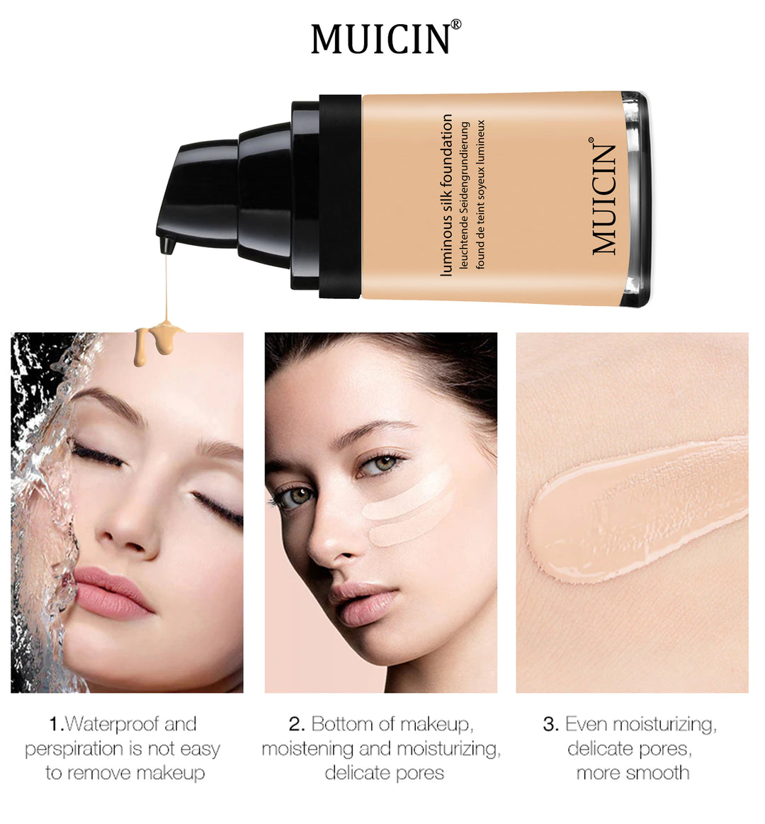 MUICIN - Luminous Silk Foundation - 40ml Best Price in Pakistan