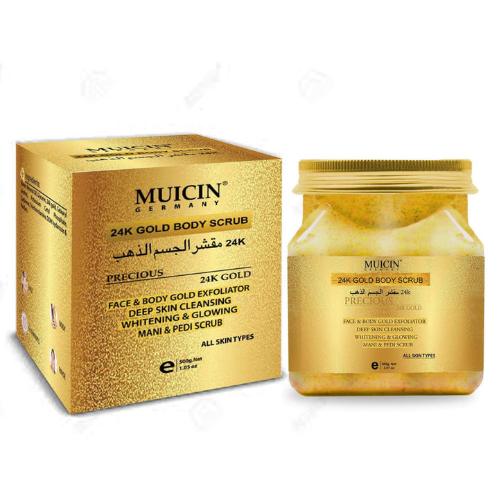 MUICIN - 24k Gold Exfoliating Face & Body Scrub - 500g  Best Price in Pakistan