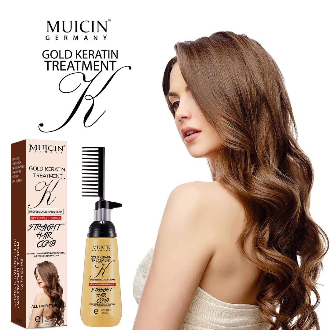 MUICIN - 24k Gold Comb Hair Straightening Cream Best Price in Pakistan