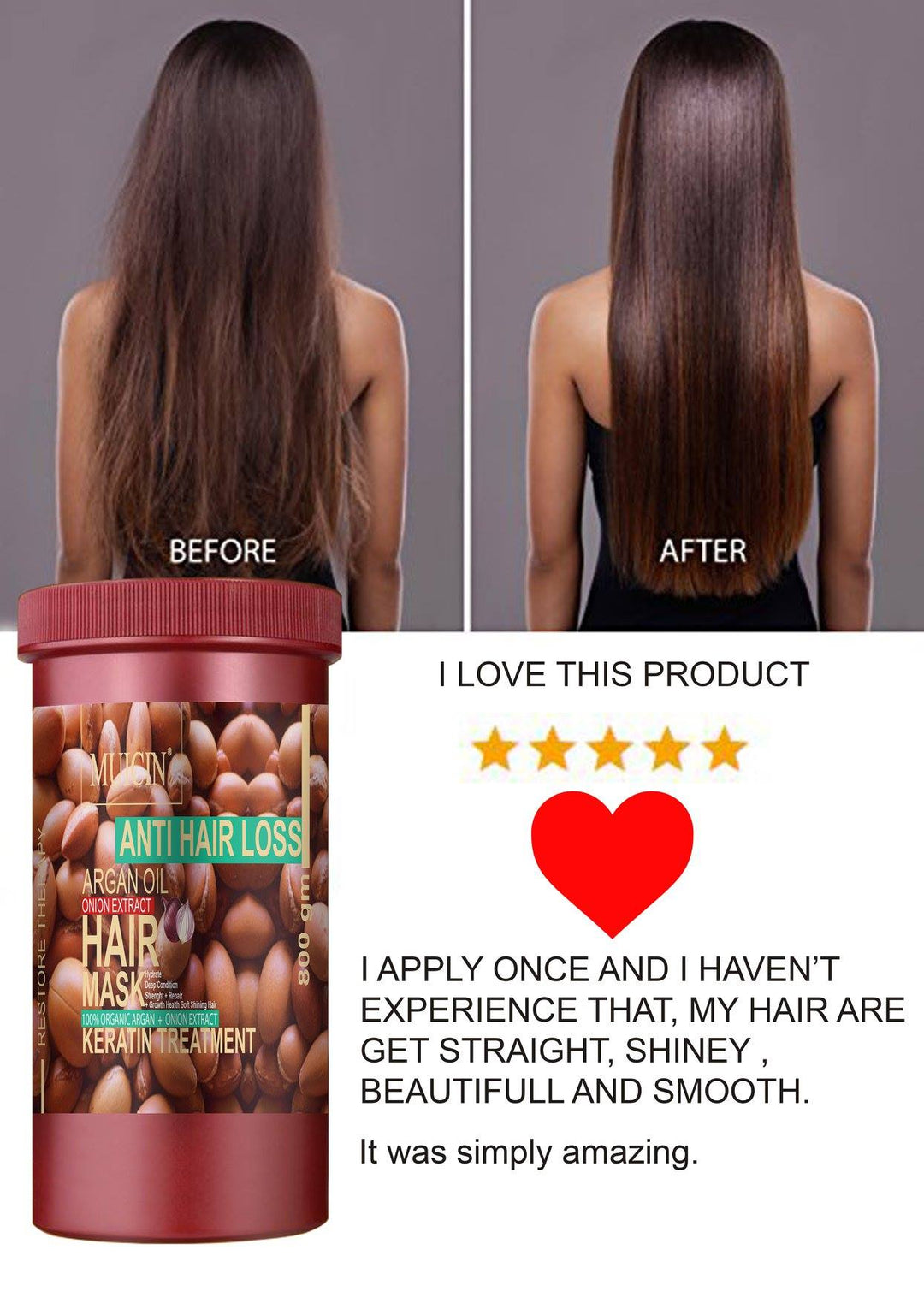MUICIN - Onion Extract & Argan Oil Hair Mask - 800g Best Price in Pakistan