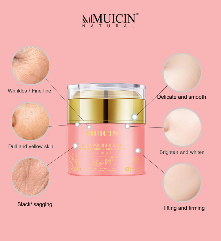 MUICIN - Baby V9 Jar Lazy Girl’s Skin Polish Cream - 50g Best Price in Pakistan 