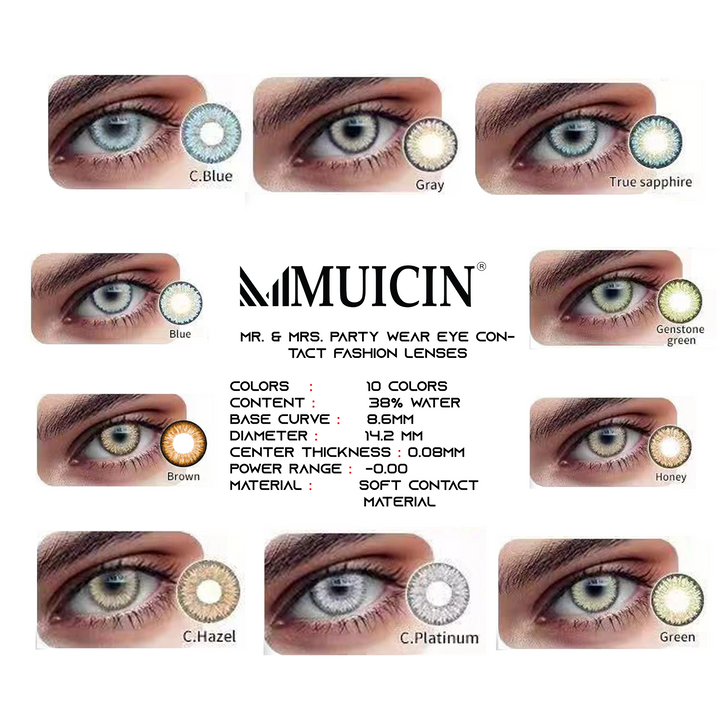 MUICIN - Mr & Mrs Party Wear Colored Eye Contact Lenses Best Price in Pakistan