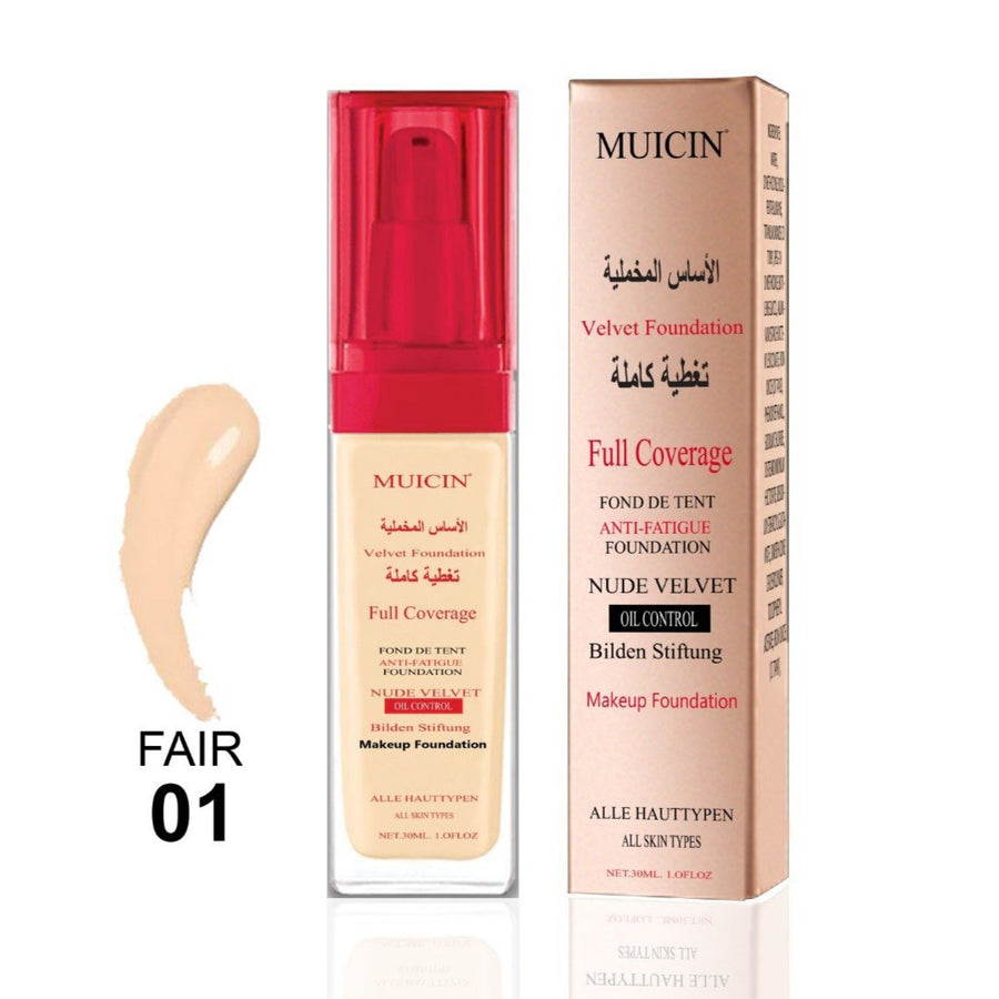 MUICIN - Nude Velvet Full Coverage Foundation - 30ml Best Price in Pakistan