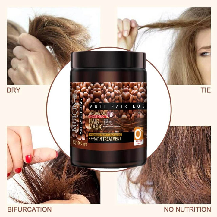 MUICIN - Argan Oil & Onion Extract Anti Hair Loss Keratin Treatment Hair Mask Best Price in Pakistan