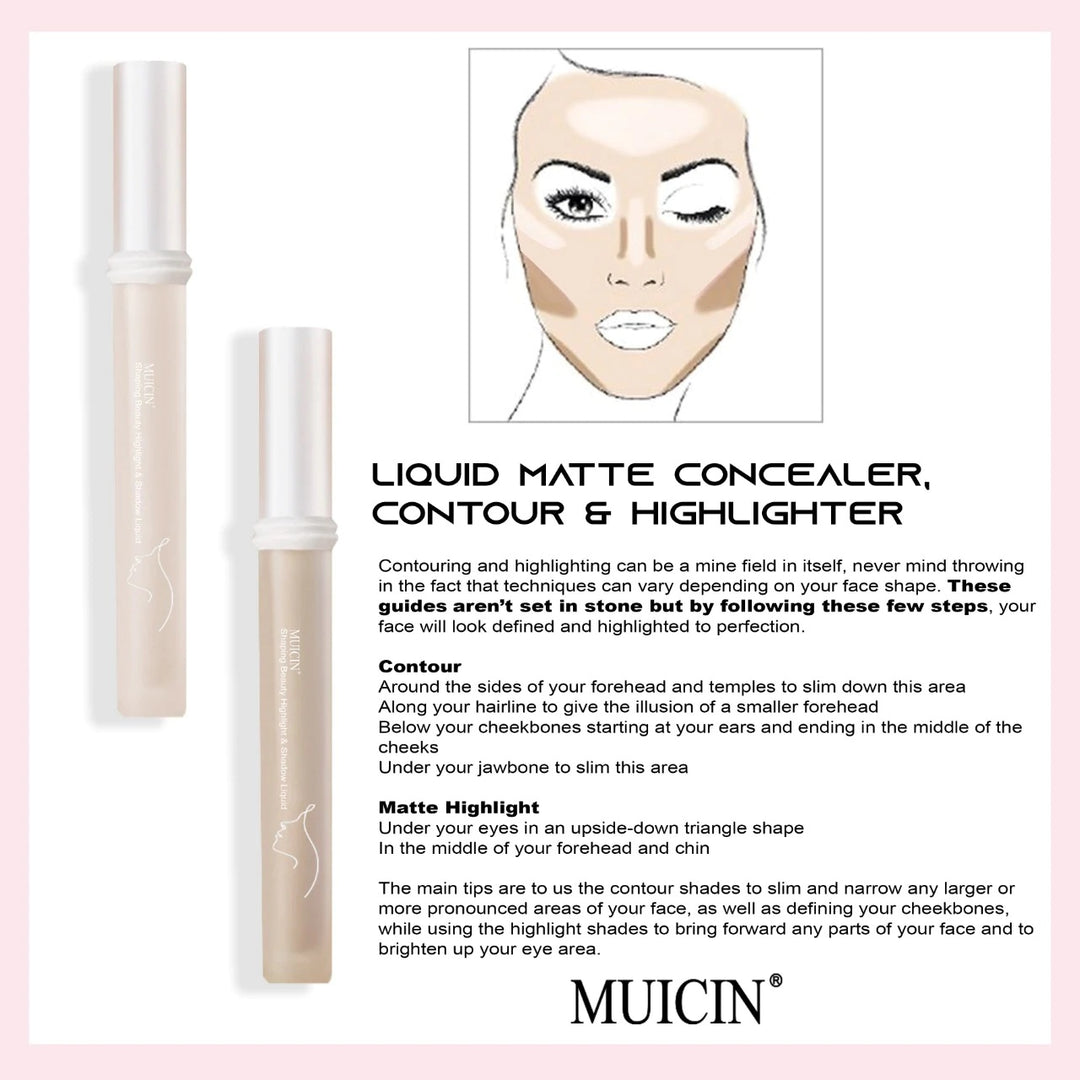 MUICIN - Liquid Matte Concealer, Contour, & Highlighter Best Price in Pakistan