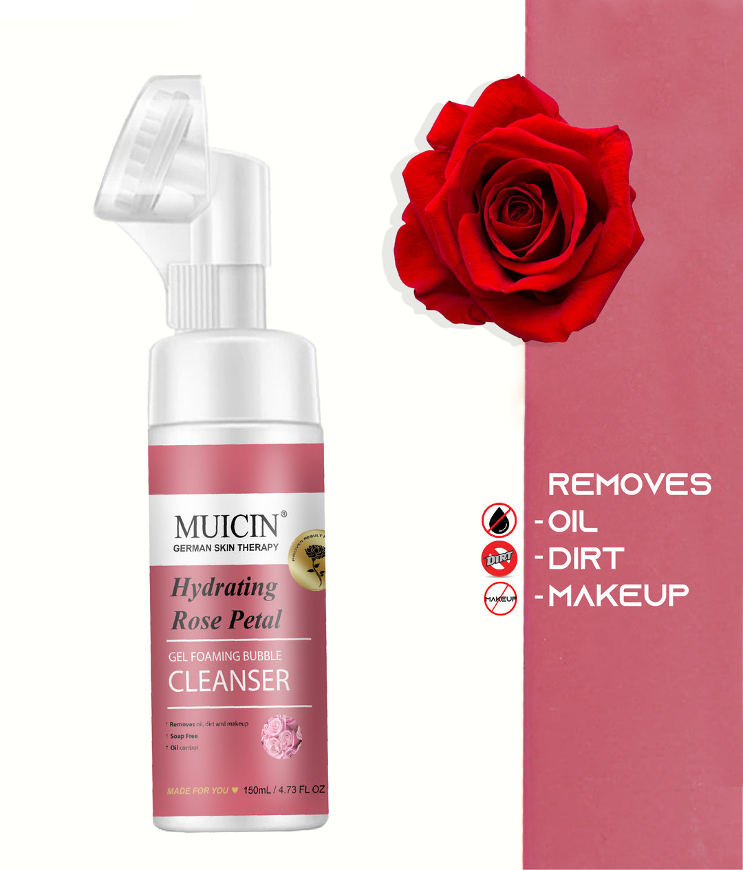 MUICIN - Rose Petal Gel Foaming Bubble Cleanser - 150ml Best Price in Pakistan