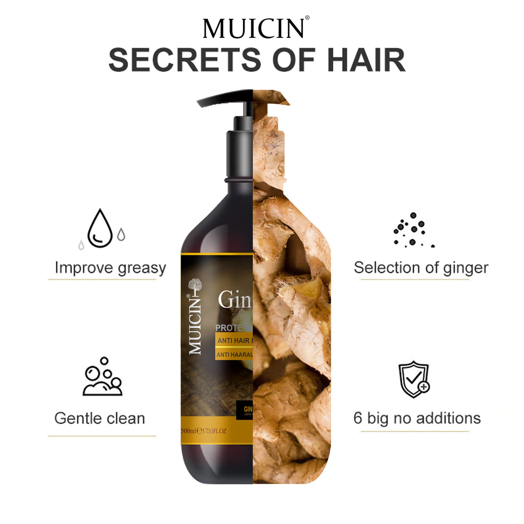 MUICIN - Ginger Oil Anti Hair Fall Shampoo - 500ml Best Price in Pakistan