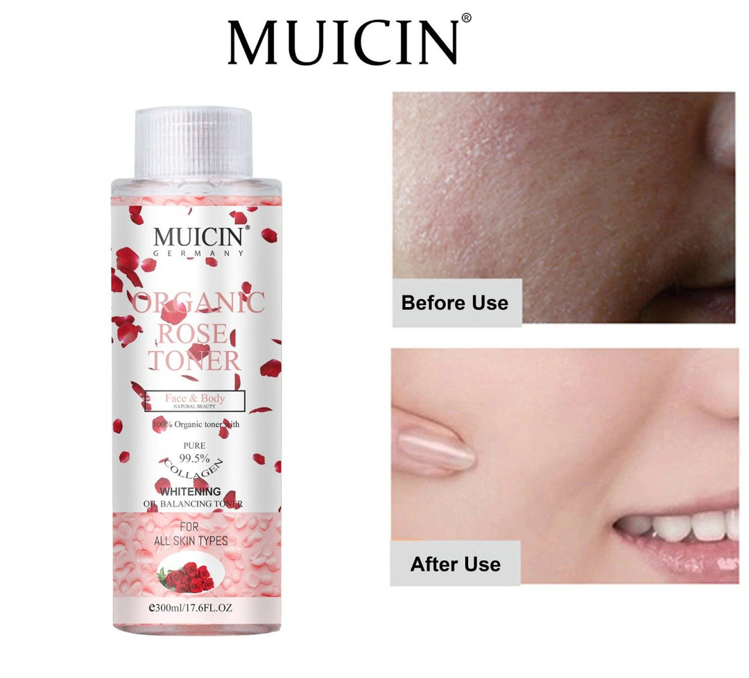 MUICIN - Organic Rose Petal Face & Body Toner - 300ml Best Price in Pakistan