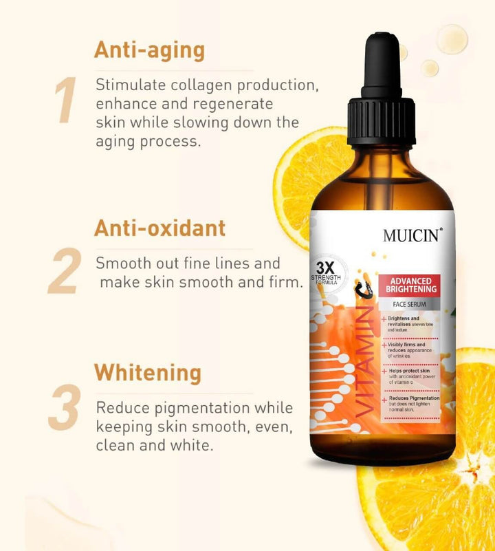 MUICIN - 3X Advanced Brightening Vitamin C Serum - 100ml Best Price in Pakistan