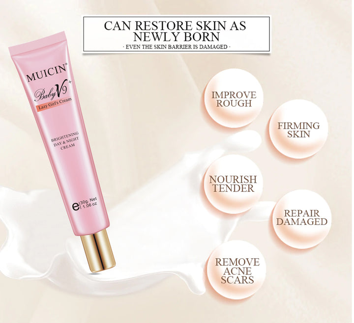 MUICIN - V9+ Lazy Girl Day & Night Skin Polish Cream Tube - 30g Best Price in Pakistan