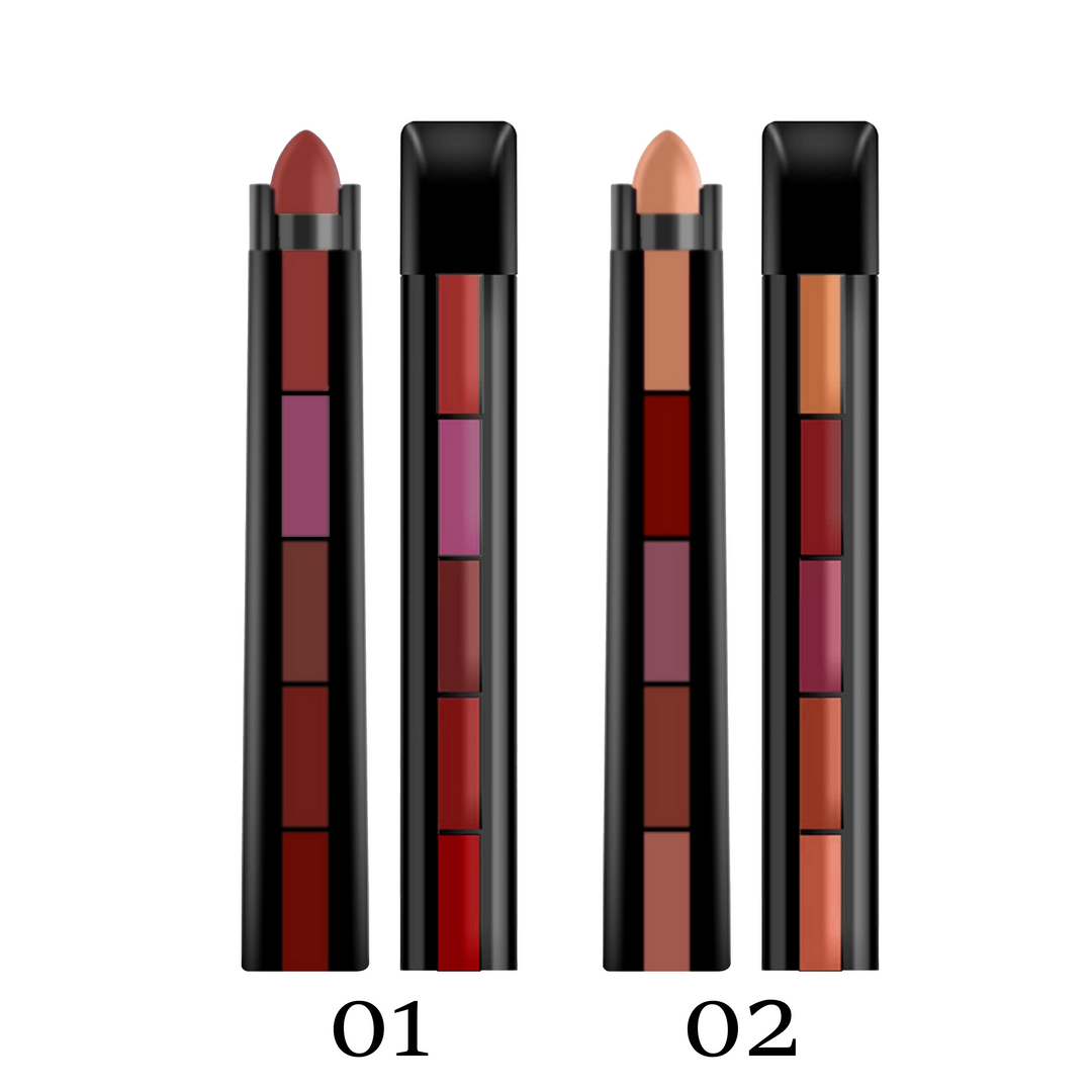 MUICIN - 5 in 1 Matte Lipsticks Best Price in Pakistan