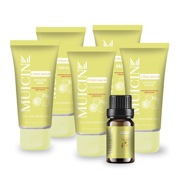 MUICIN - Citron Niacin Glow & Blow Facial Kit - 6 Steps Best Price in Pakistan