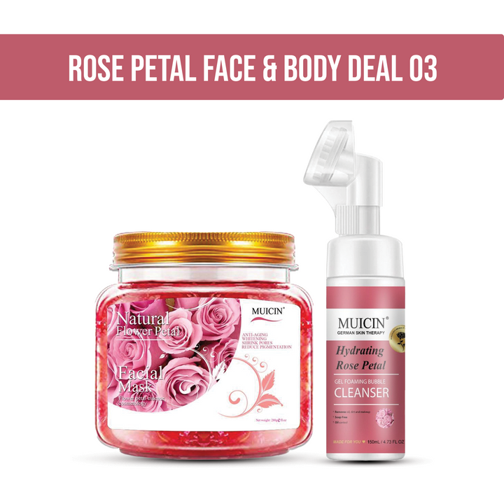 MUICIN - Rose Petal Face & Body Deal - 03 Best Price in Pakistan